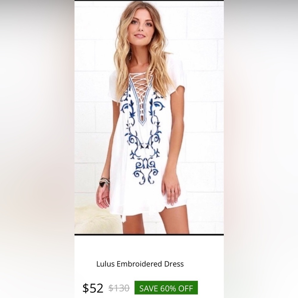 Lulus - EC - Gorgeous Embroidered Dress